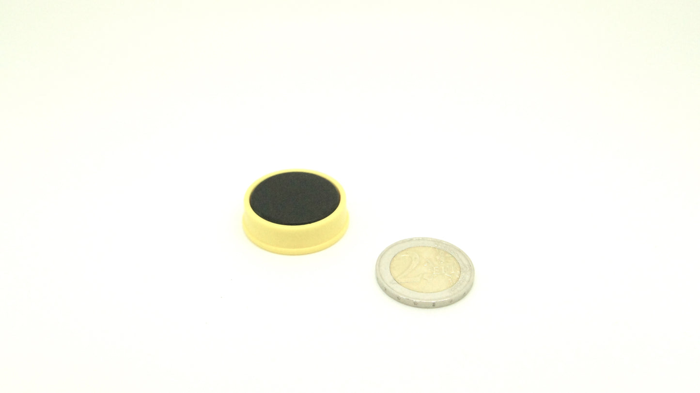 Magnetic Ferrite Button 30mm Yellow