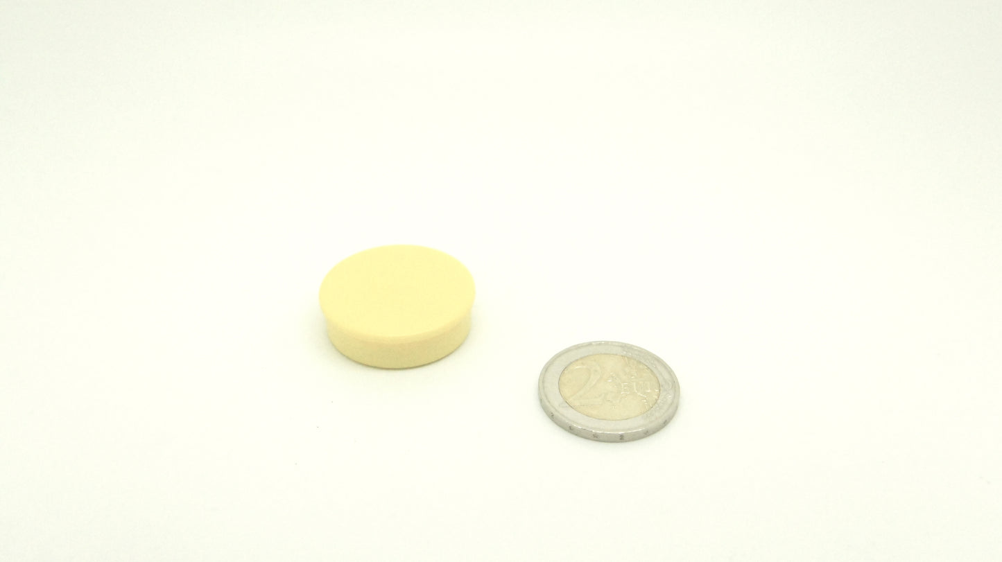 Magnetic Ferrite Button 30mm Yellow